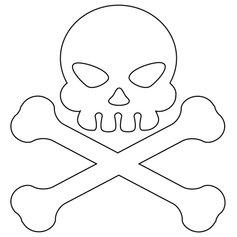 Skull and crossbones coloring page free printable coloring pages