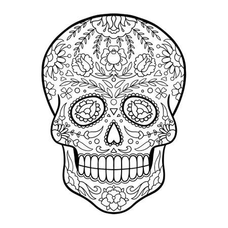 Skull coloring pages stock illustrations cliparts and royalty free skull coloring pages vectors