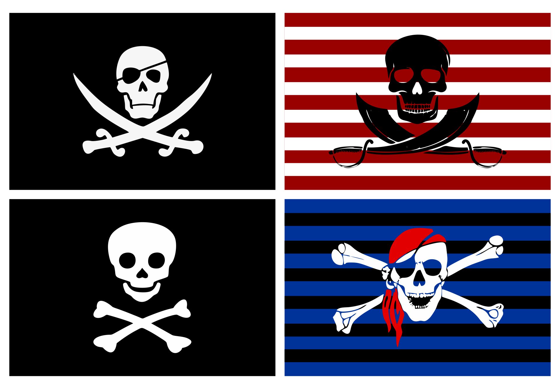 Best printable pirate skull and crossbones pdf for free at