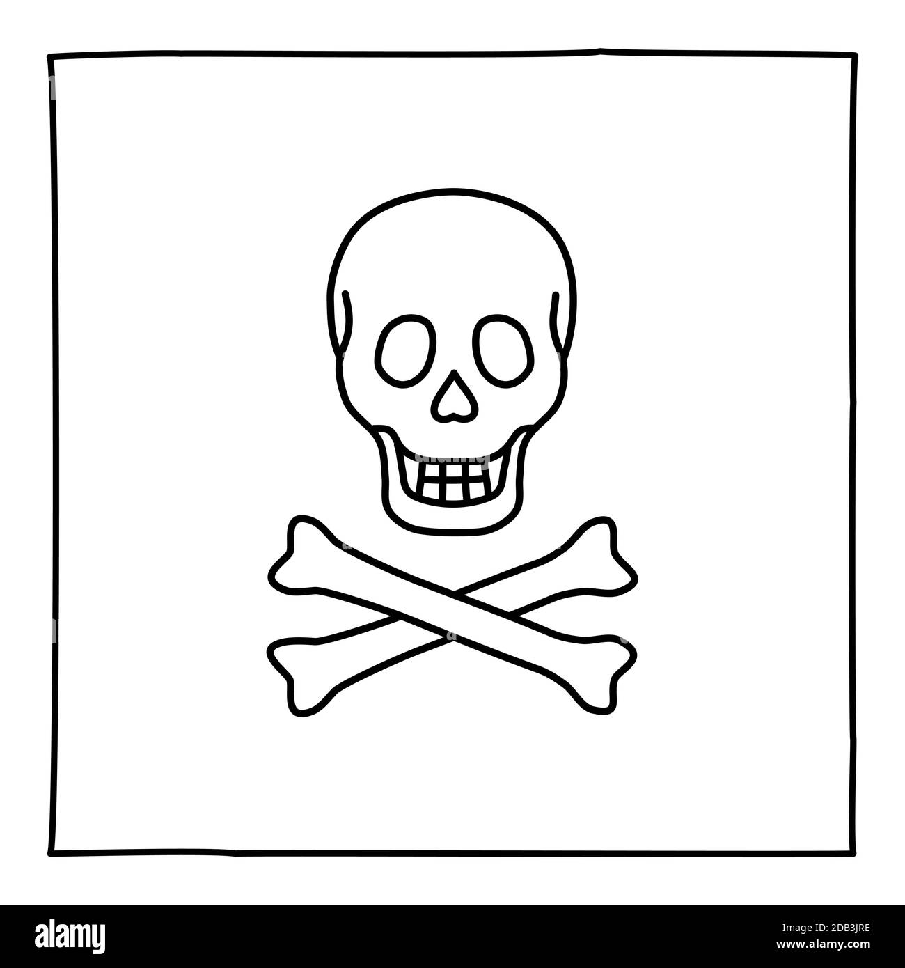 Skull and crossbones drawing hi