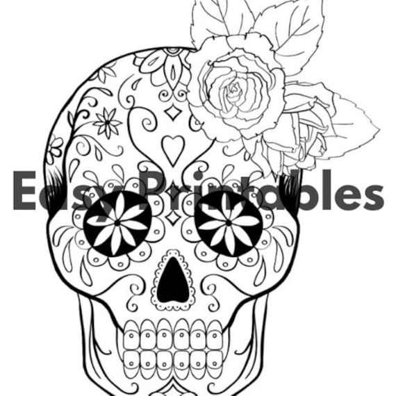 Printable skull coloring pages