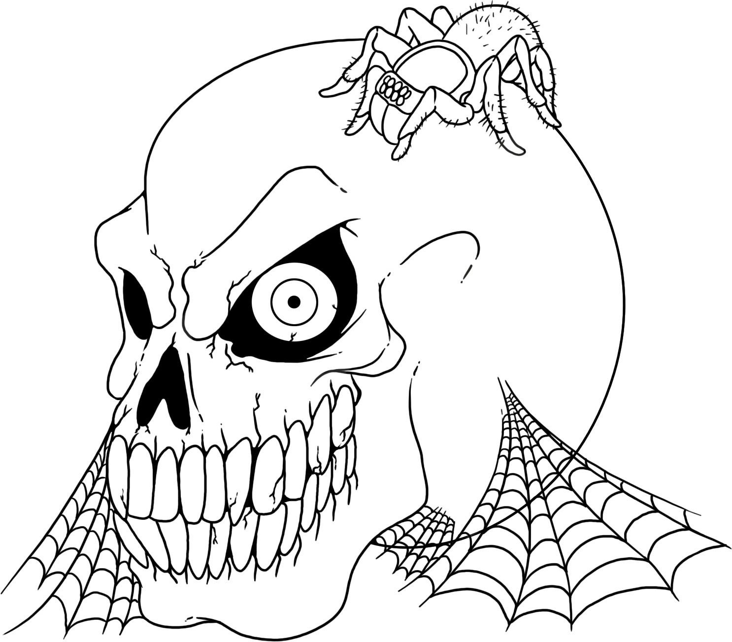 Free printable skull coloring pages for kids