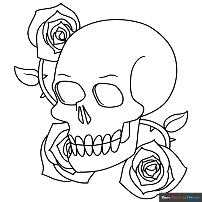 Free printable skull coloring pages for kids