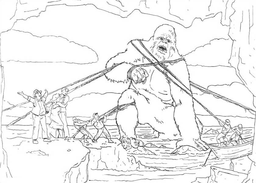 King kong image coloring page