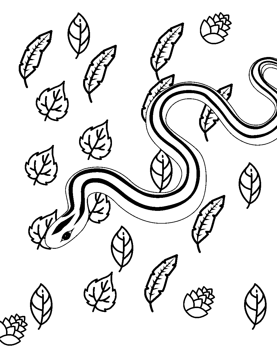 Snake coloring pages free printable sheets