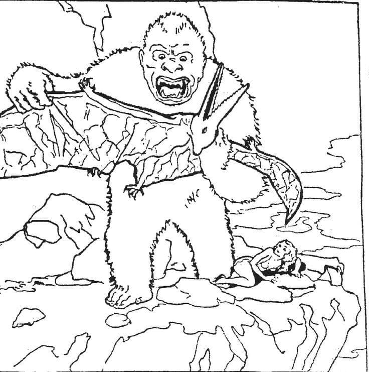 King kong image coloring page