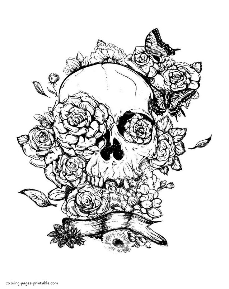 Skulls coloring pages for adults skull coloring pages adult coloring pages coloring pages inspirational