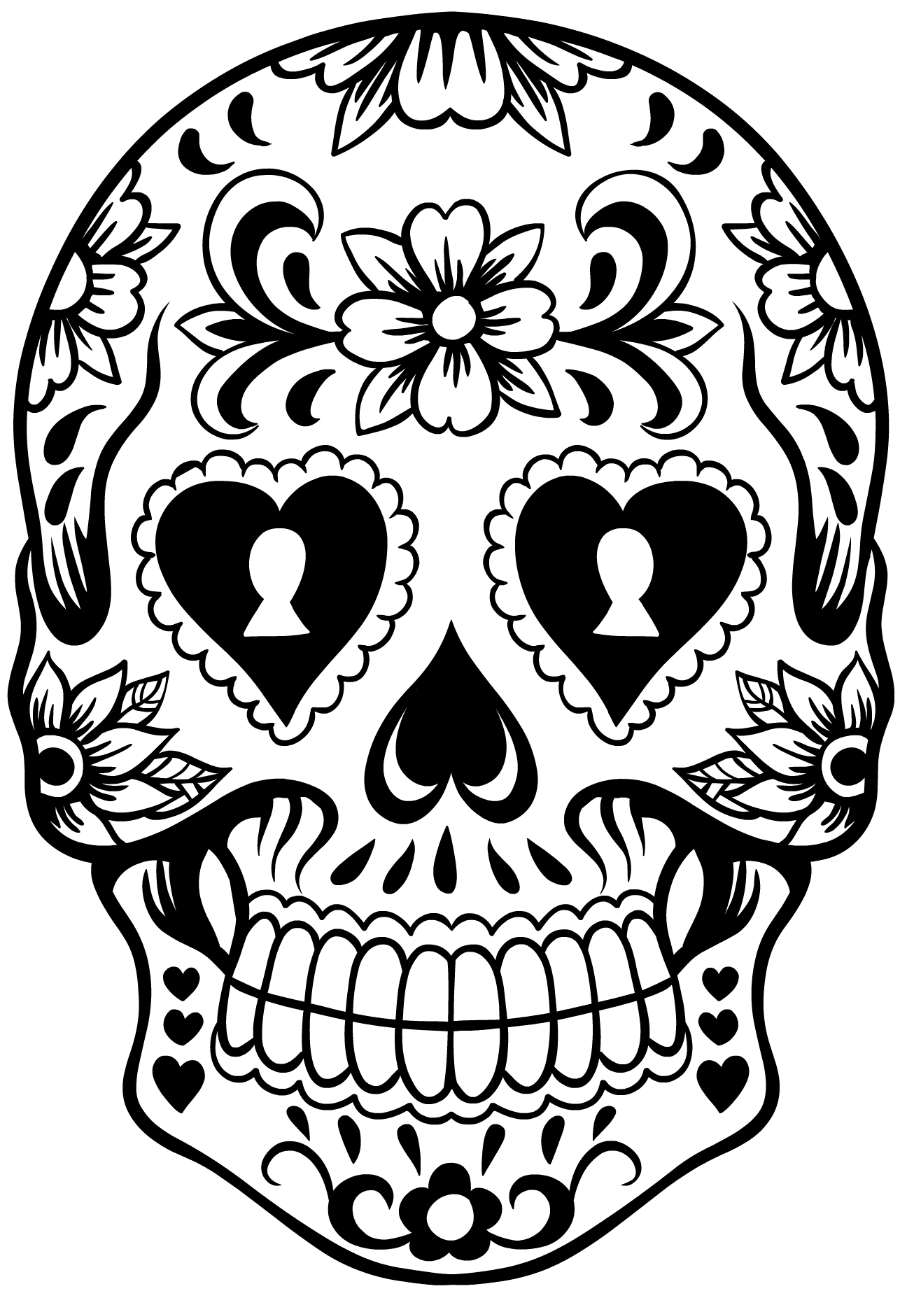 Skull stencils skull coloring pages skull stencil coloring pages