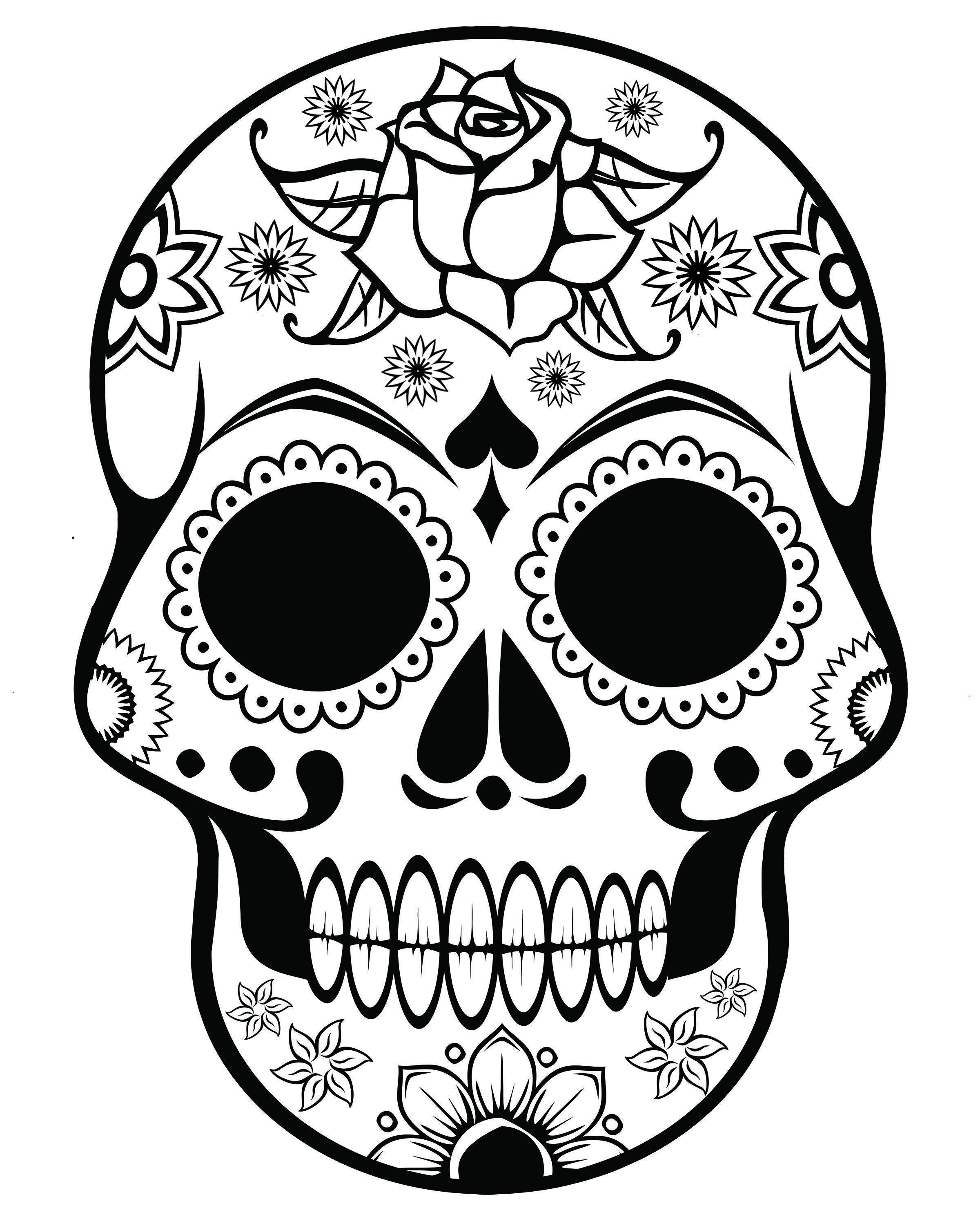 Printable skull coloring pages pdf ideas