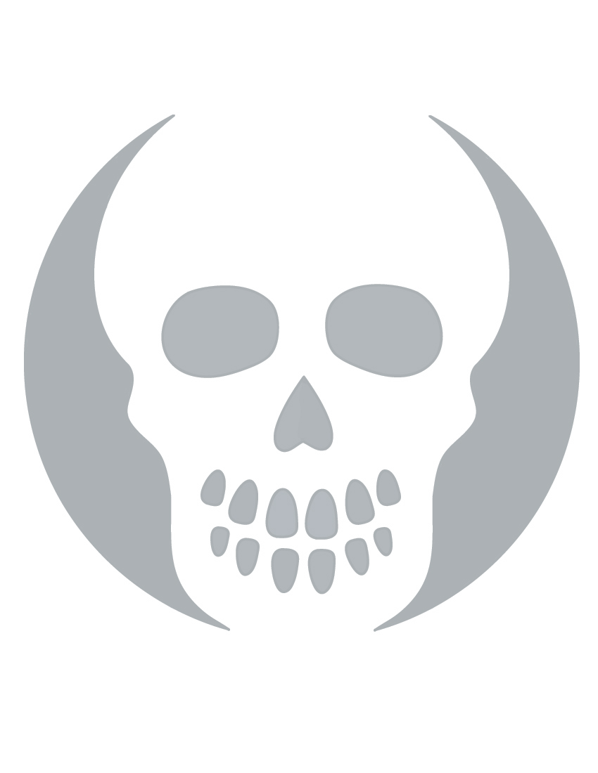 Printable skull stencil