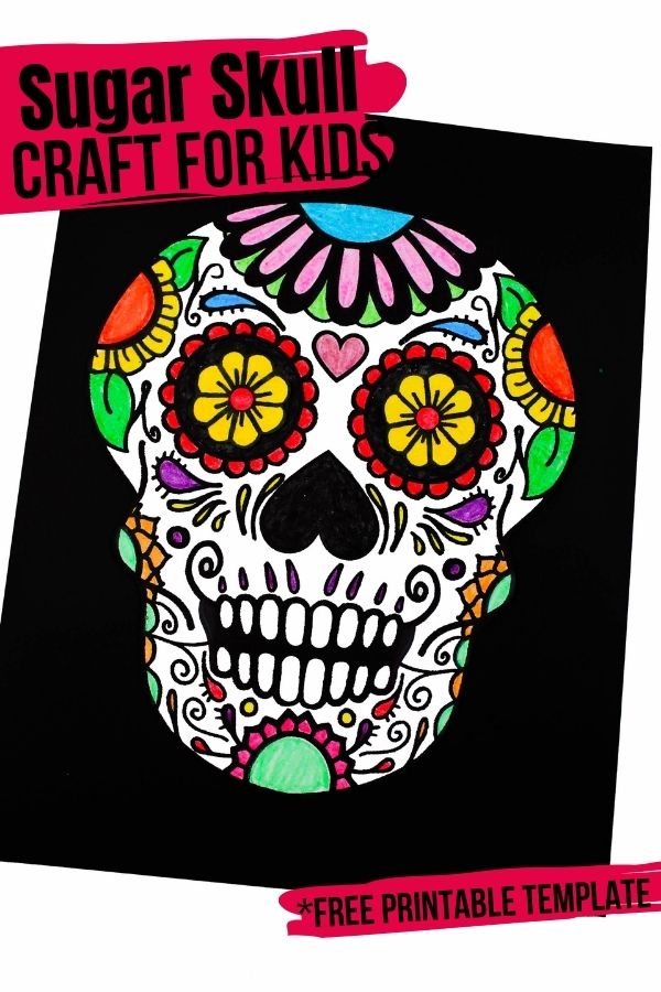 Printable sugar skull coloring page â sugar spice and glitter