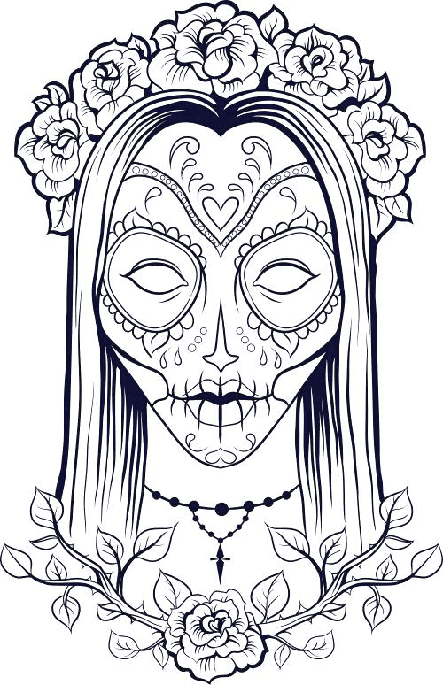 Skull coloring pages printable for free download