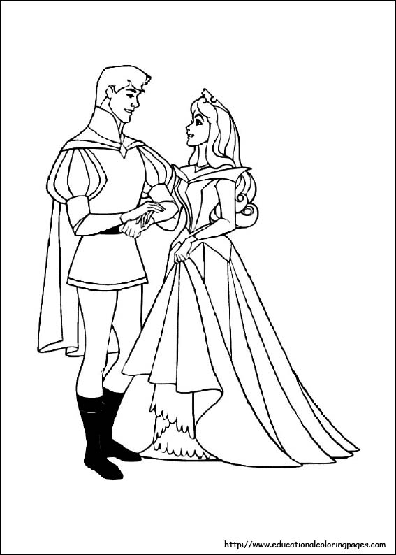 Sleeping beauty coloring pages free for kids