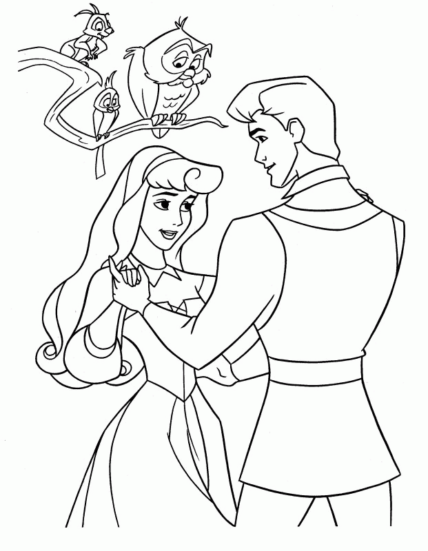 Sleeping beauty coloring pages