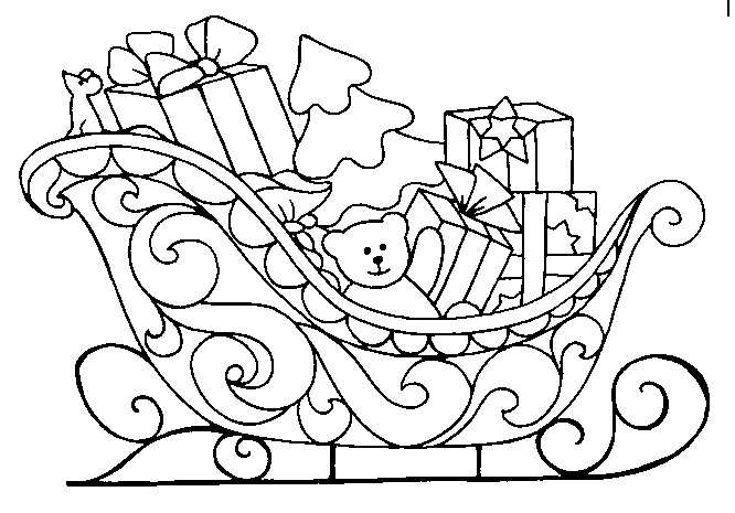 Christmas sled coloring pages crafts and worksheets for preschooltoddler and kindergarten