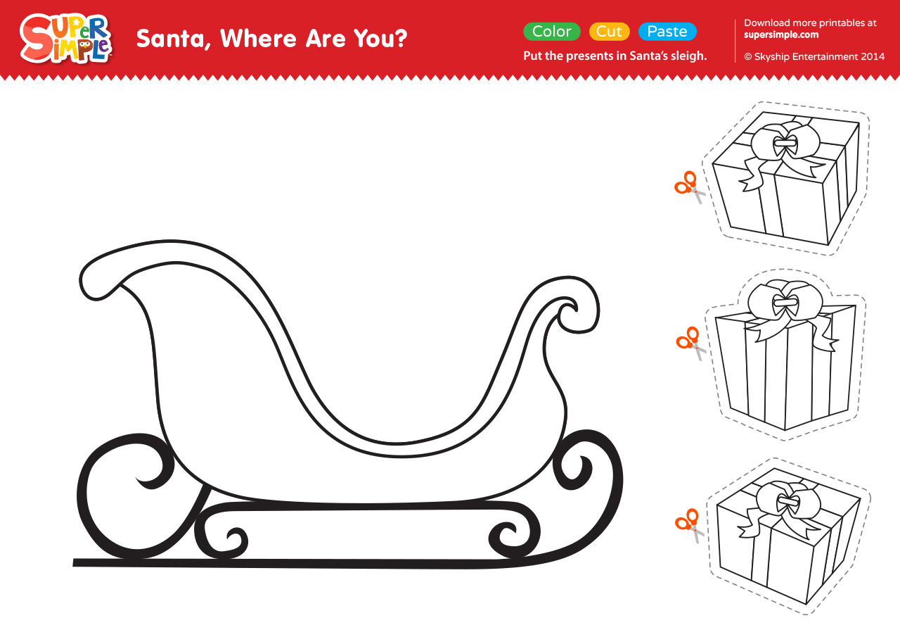 Santa where are you worksheet