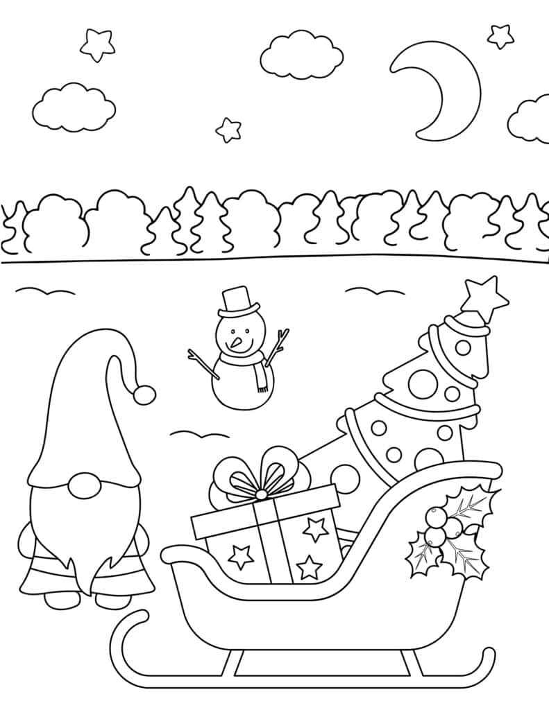 Free printable santa coloring pages for kids