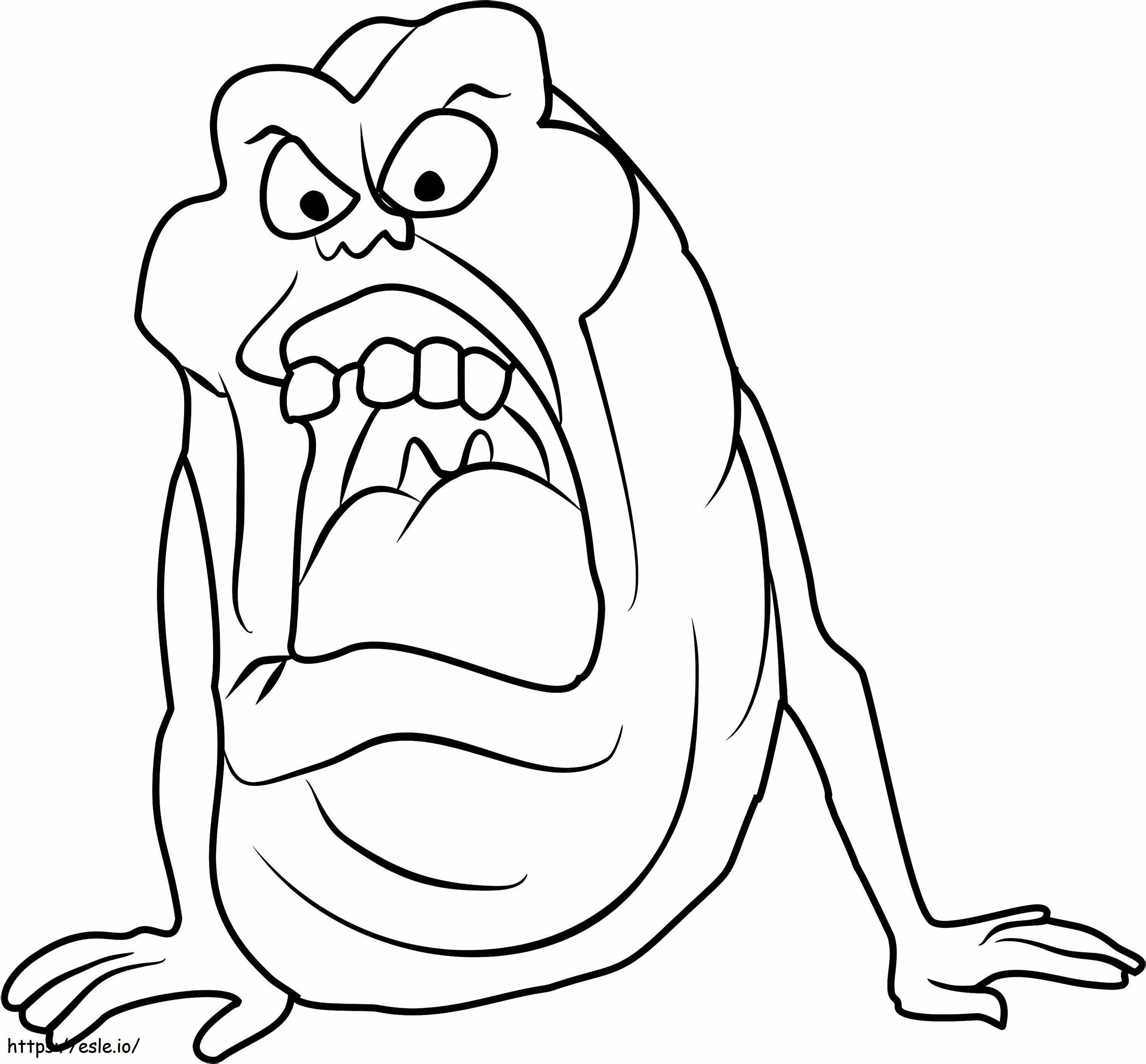 Angry slimer a coloring page