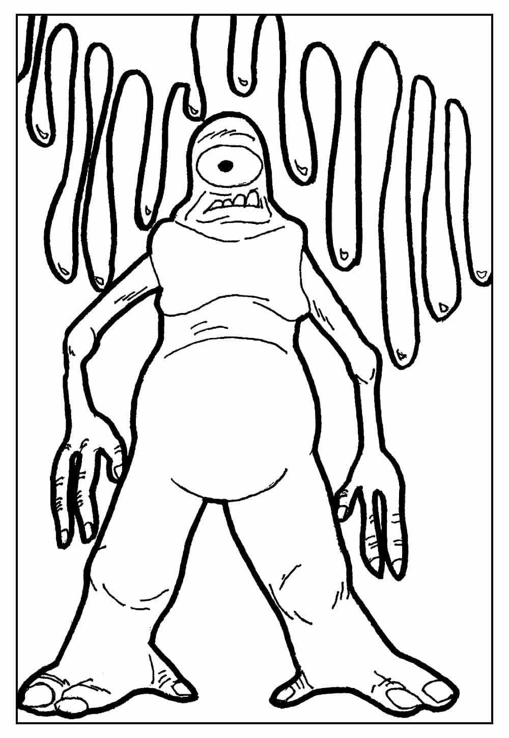 Monster from ghostbusters coloring page