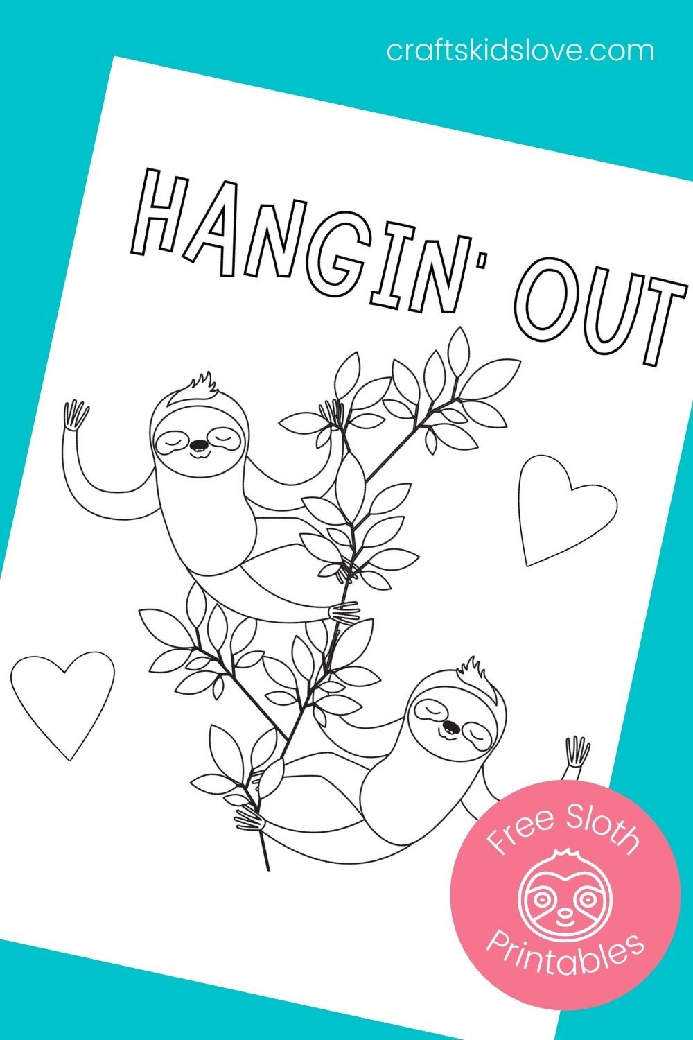 Printable sloth coloring pages