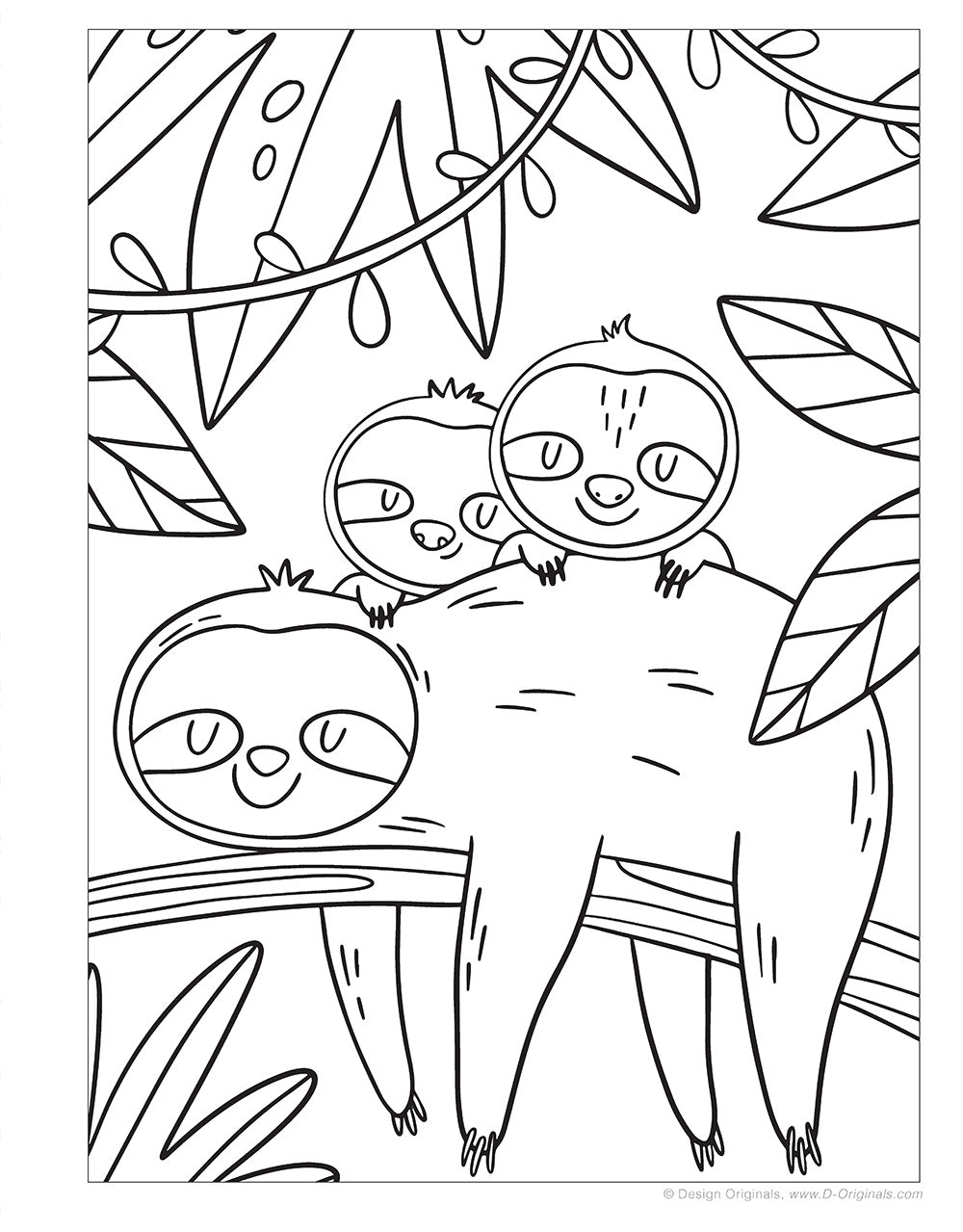 Sloths coloring book â fox chapel publishing co