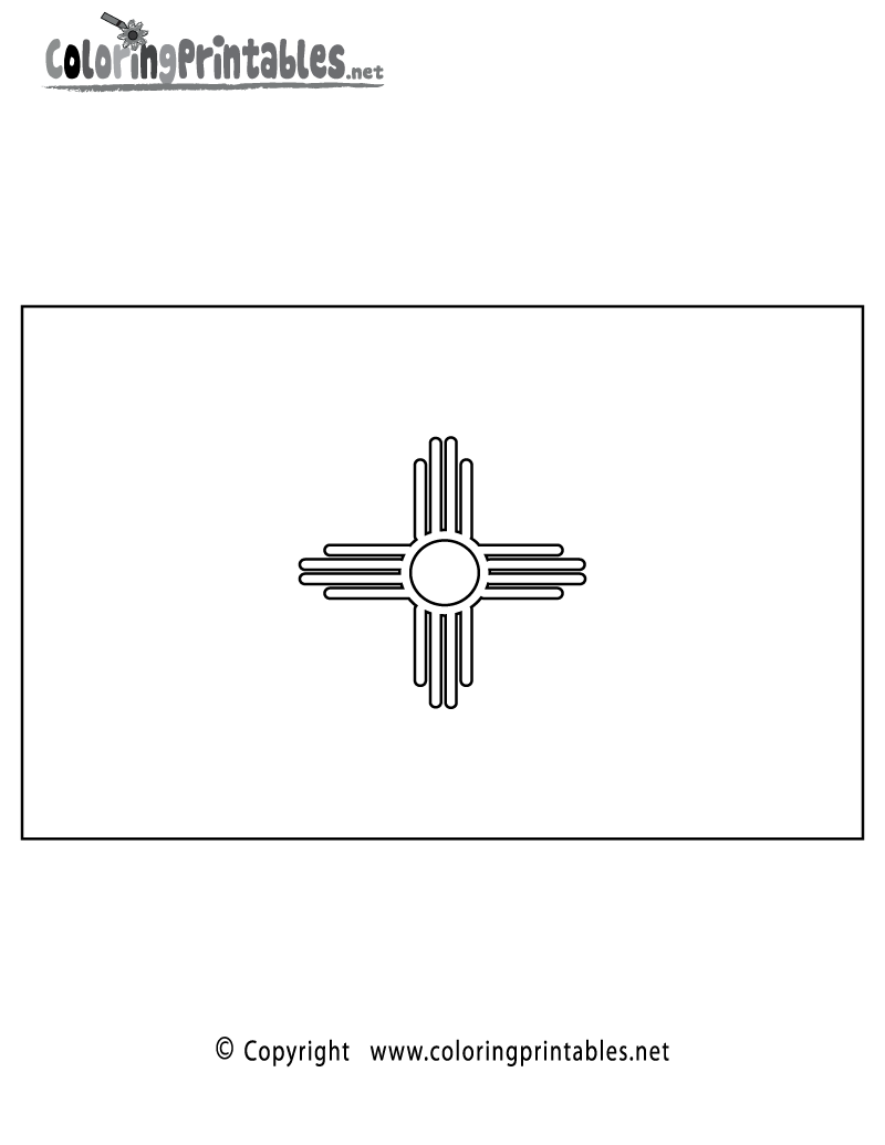 New mexico flag coloring page