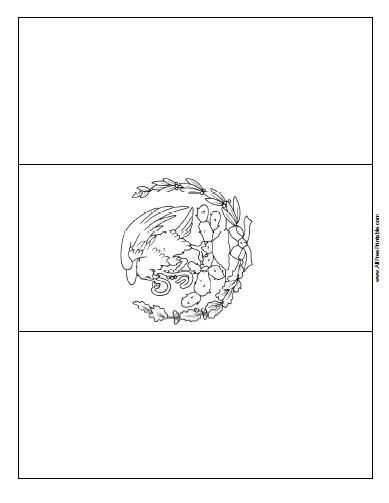 Mexico flag coloring page