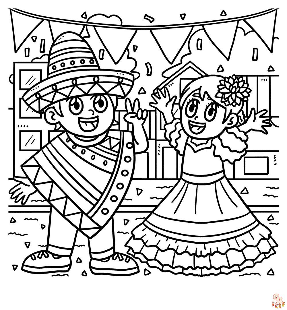 Celebrate cinco de mayo coloring pages with free printable