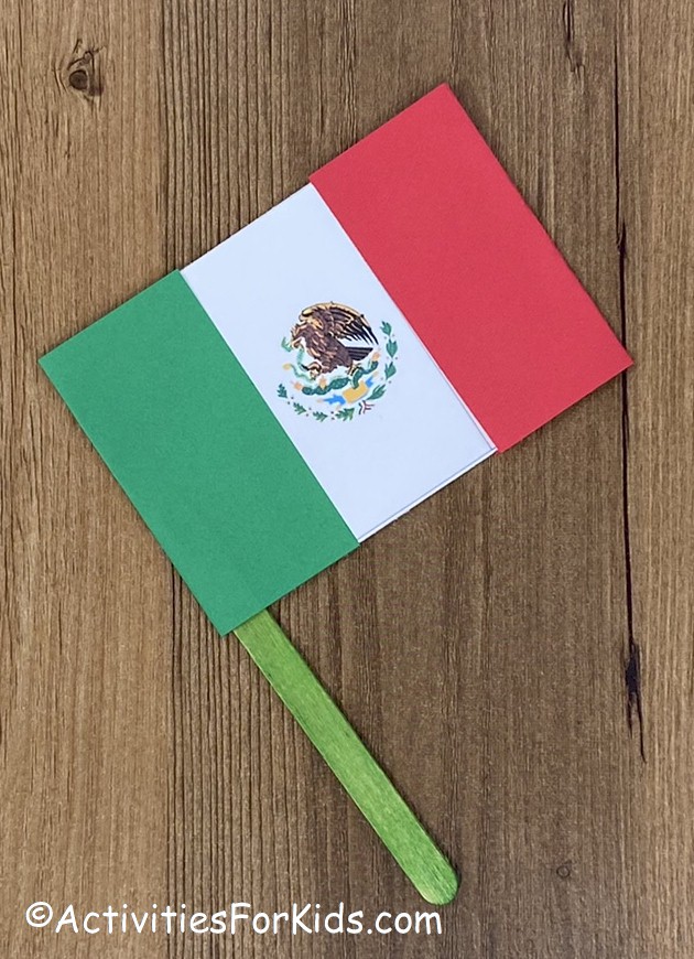 Mexican flag craft for cinco de mayo