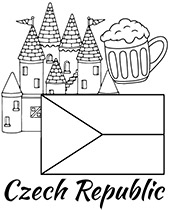 Flags coloring pages for kids