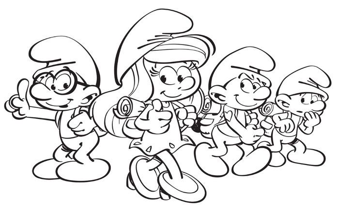 Fun and creative smurfs coloring pages