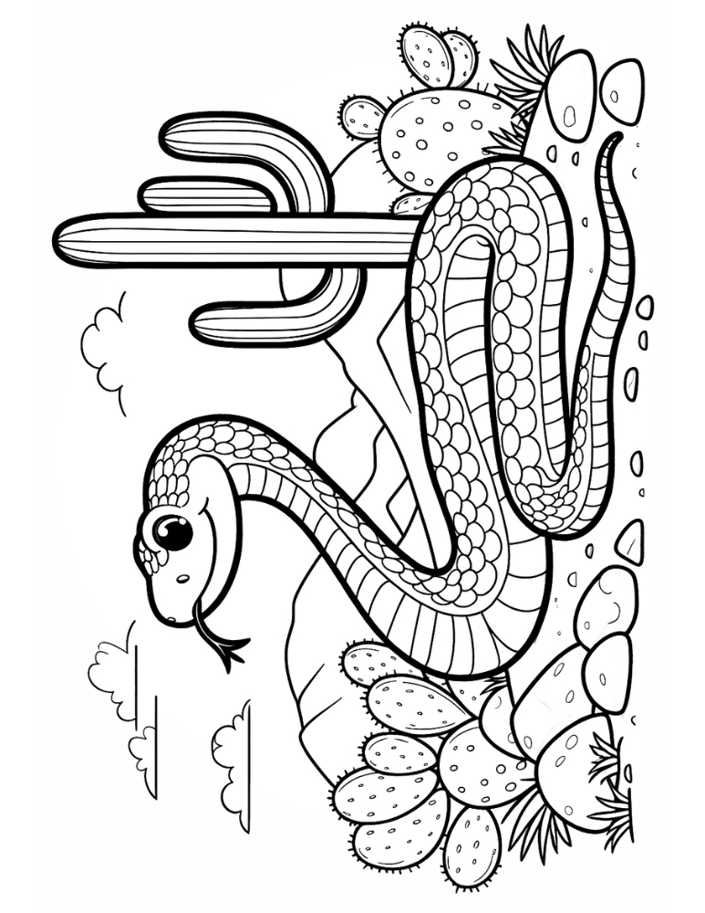 Free printable snake coloring pages