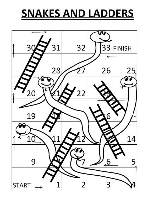 Printable snakes and ladders game snakes and ladders ladders game snakes and ladders printable