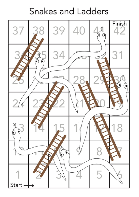 Printable snakes and ladders game