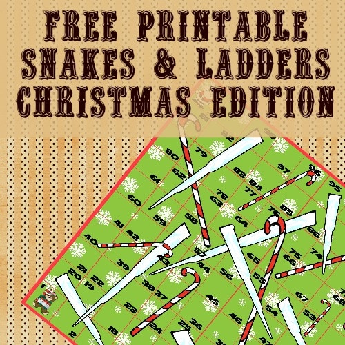 Christmas is ing snakes ladders printable