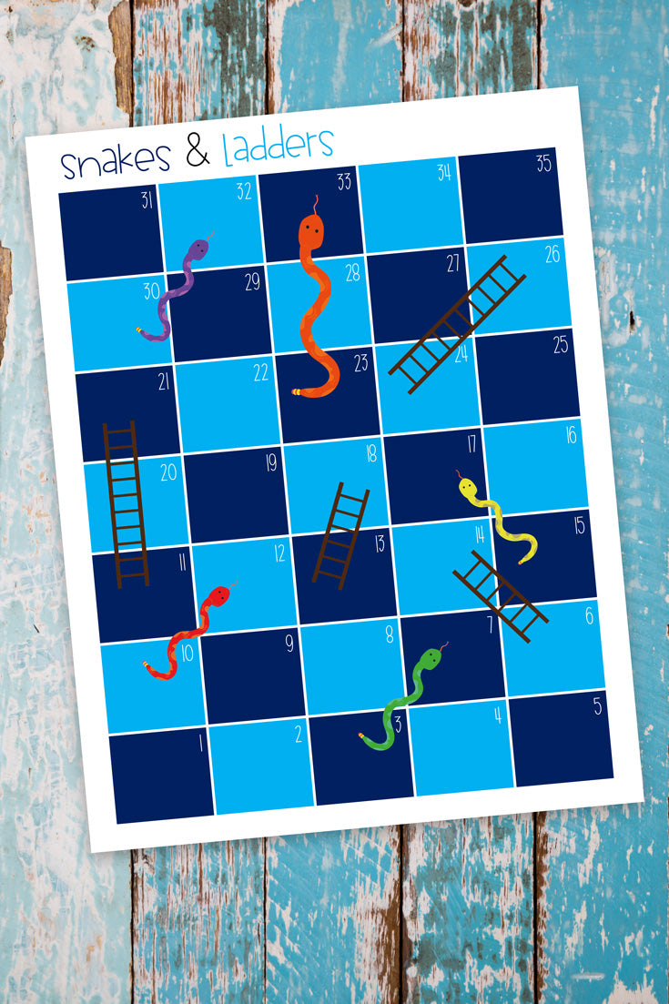 Snakes and ladders game â messy little monster shop