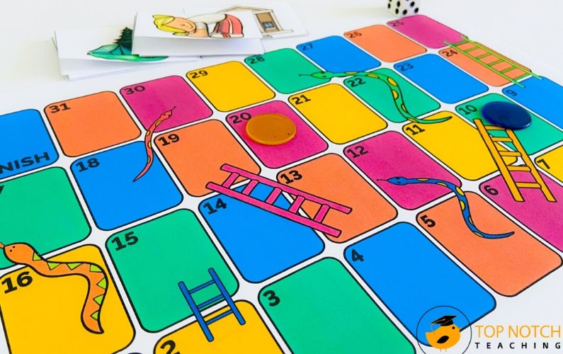Phonics snakes and ladders games
