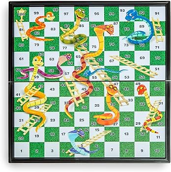 Magnetic snakes and ladders board game set