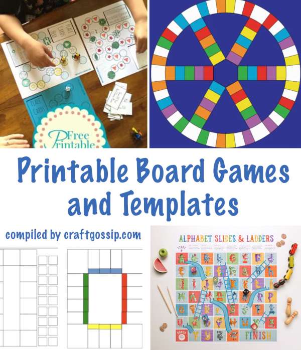 Printable game board templates â lesson plans