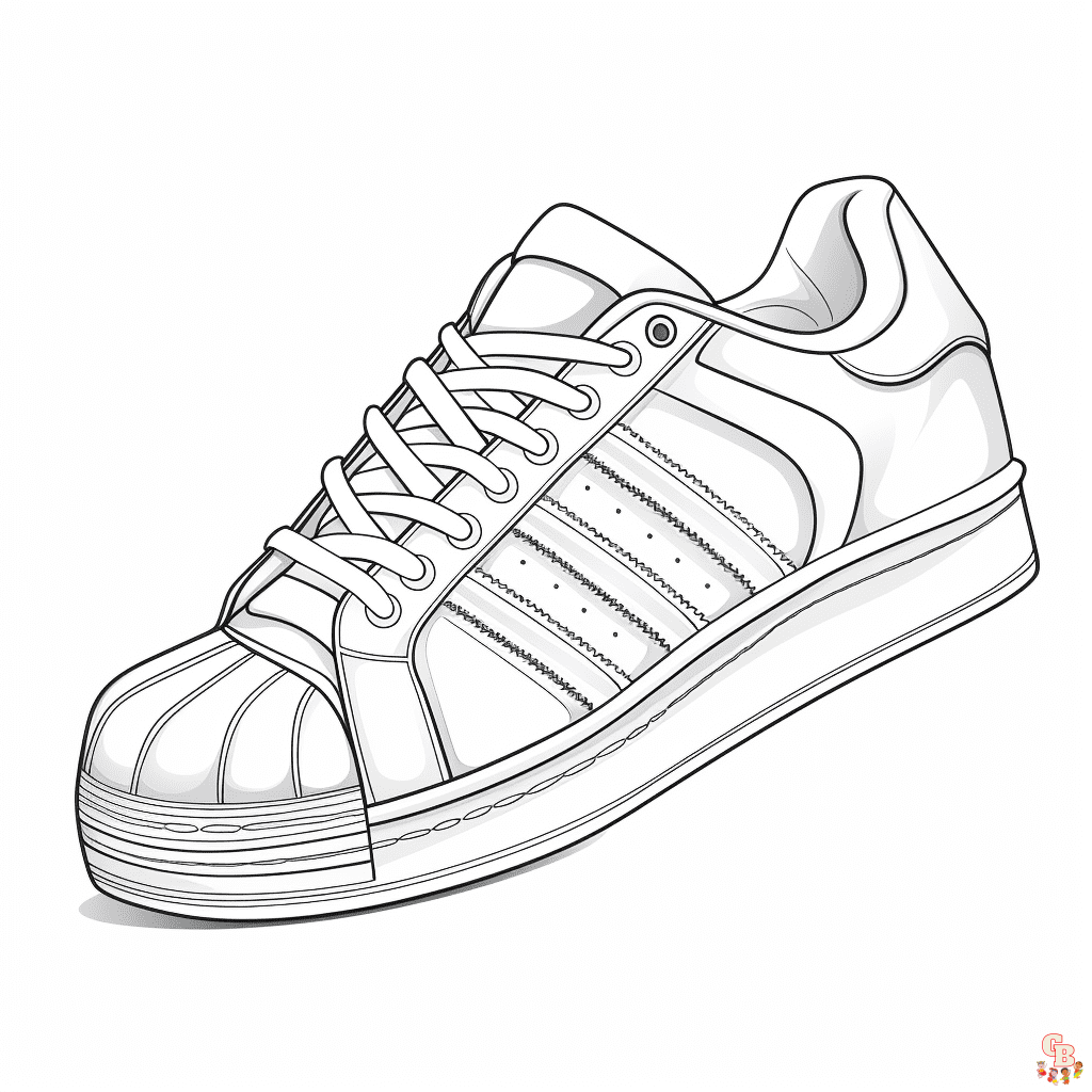 Printable sneaker coloring pages free for kids and adults