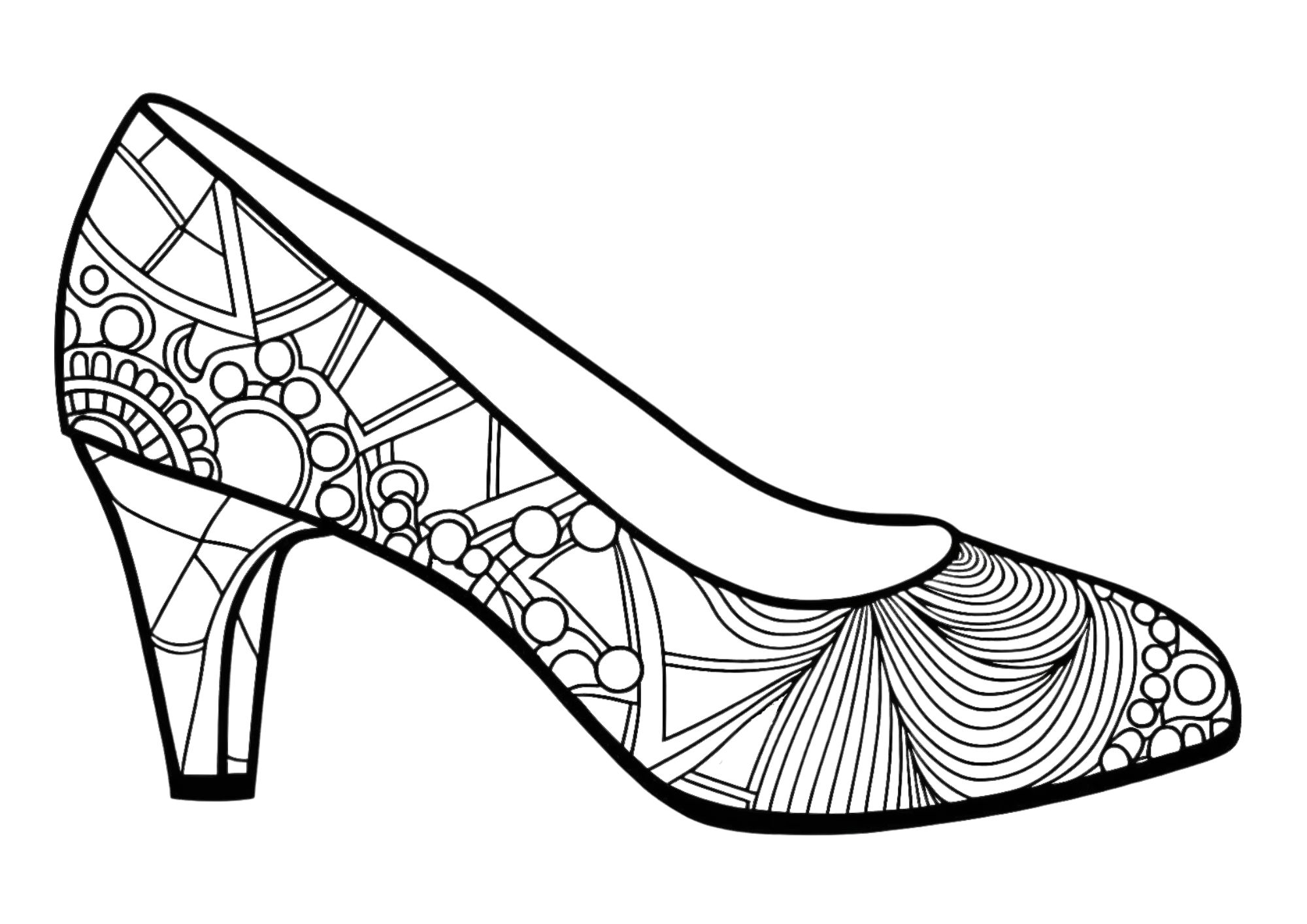 Printable shoe coloring pages for all ages