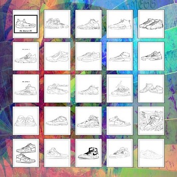 Printable jordan shoes coloring pages artistic inspiration for children