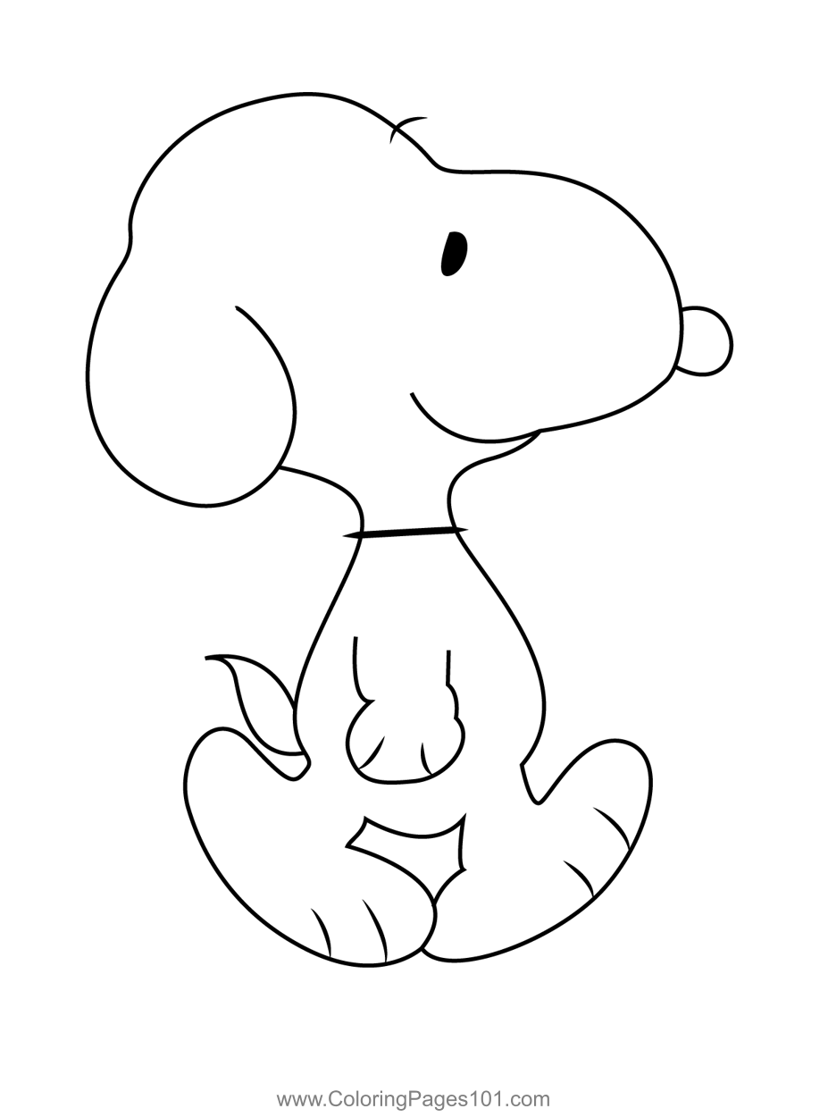 Go away snoopy coloring page for kids