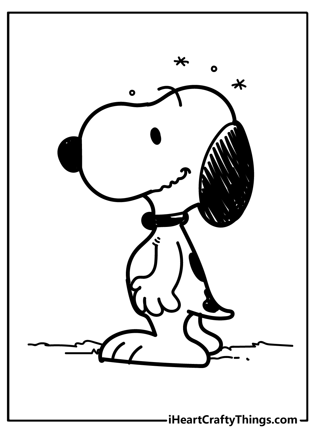 Snoopy coloring pages free printables