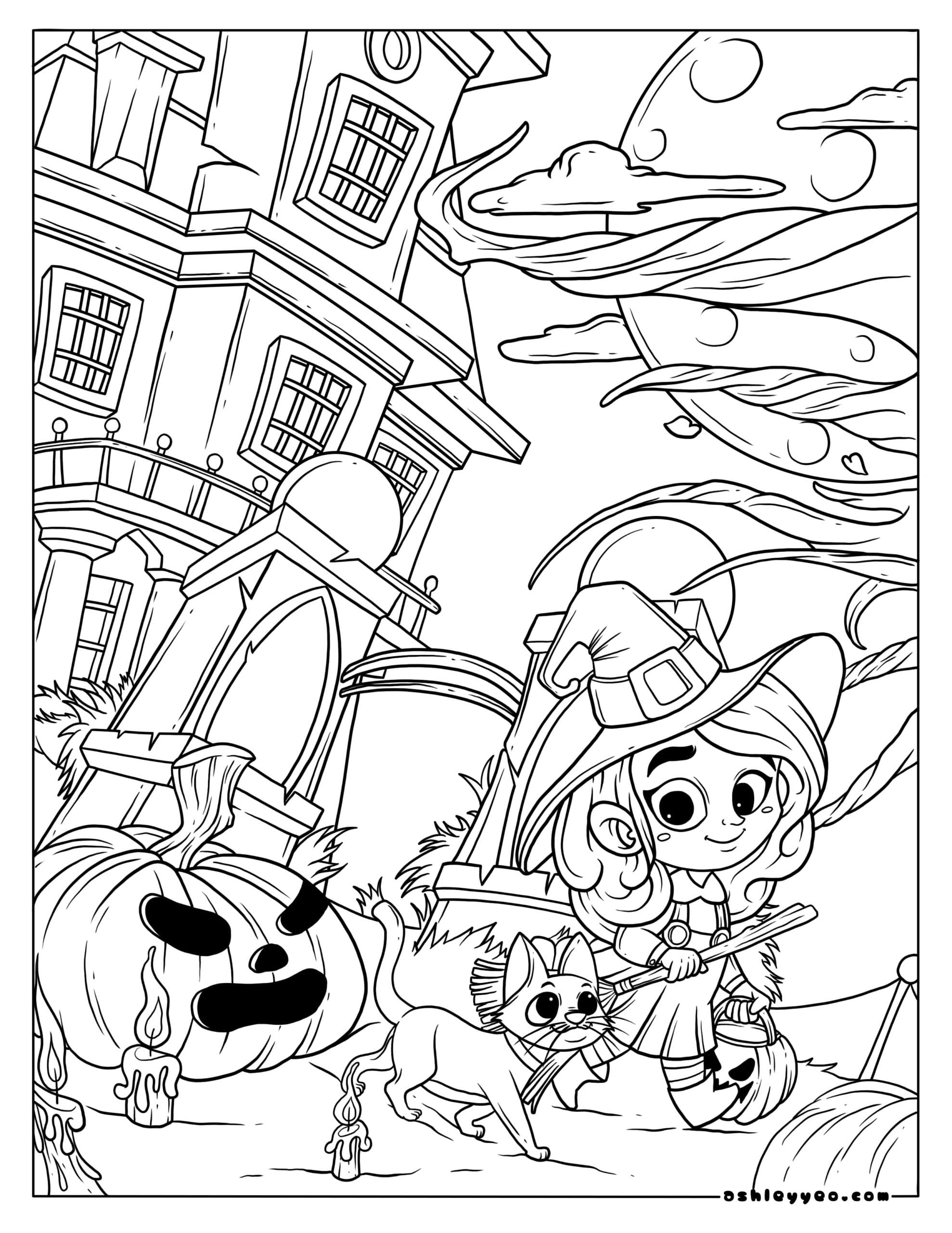 Free halloween coloring pages for kids