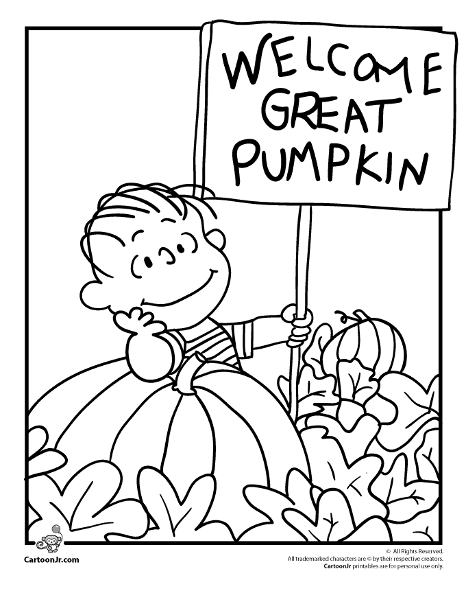 Charlie brown halloween coloring pages printable for free download