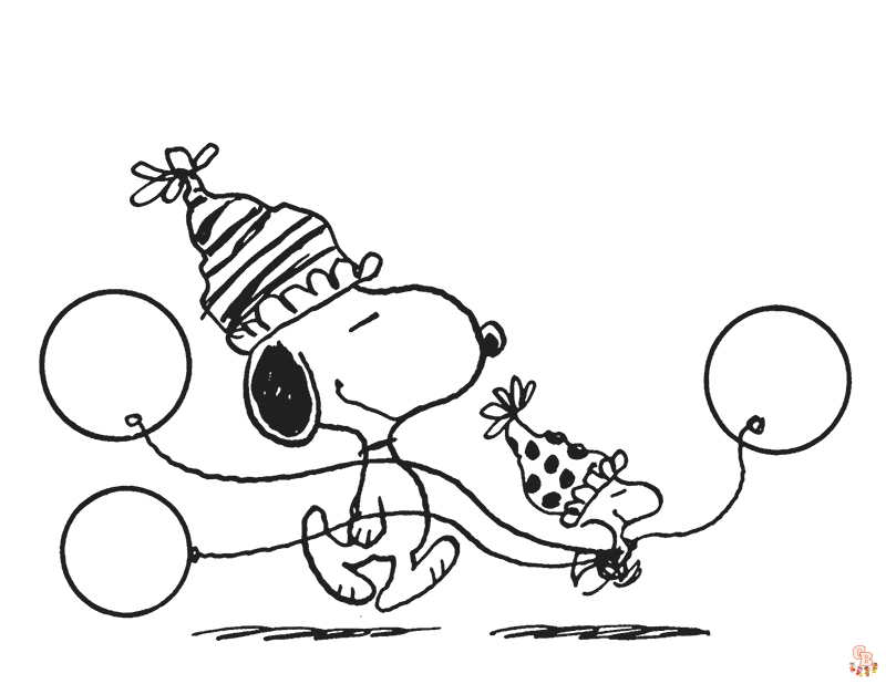 Free printable snoopy coloring pages