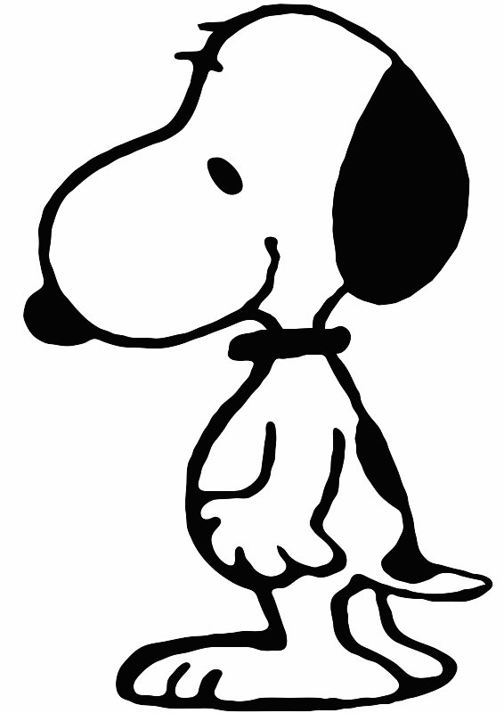 Snoopy stencil in layers