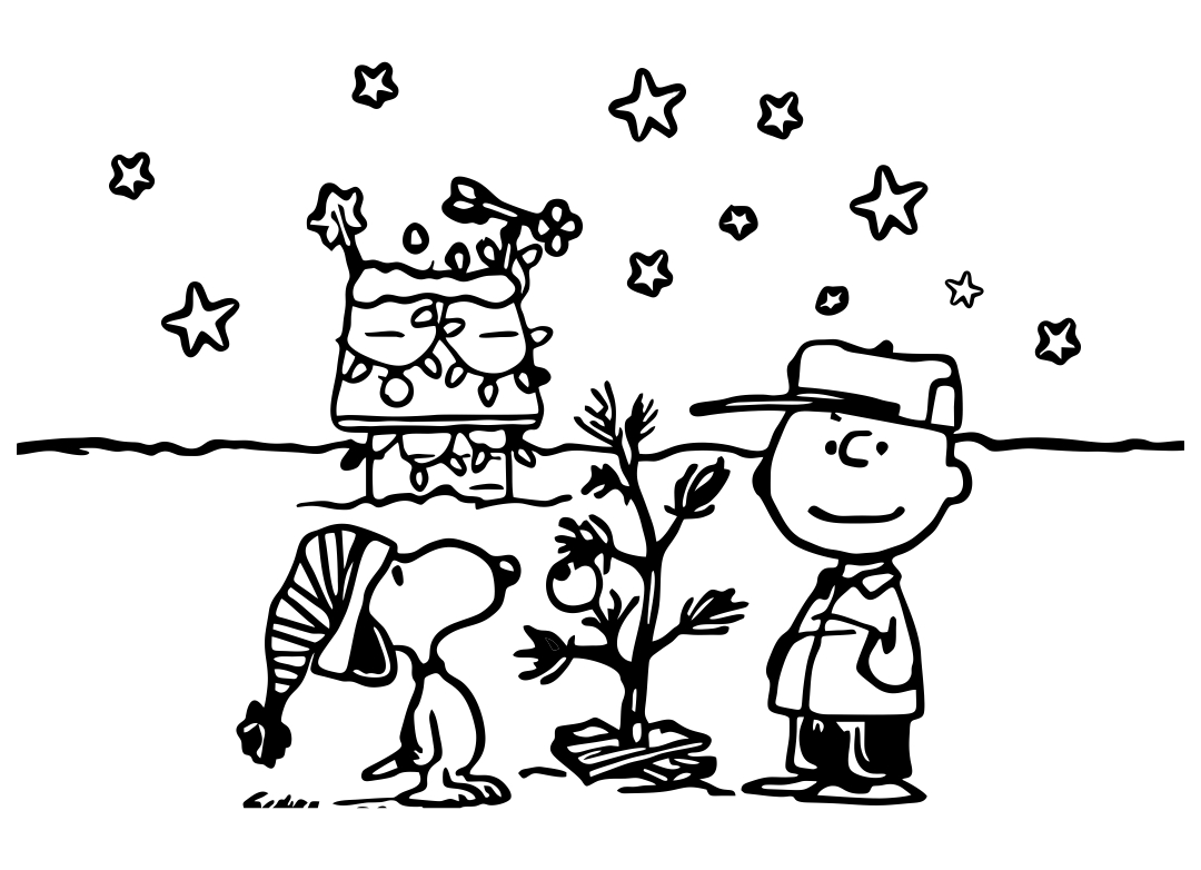 Best charlie brown christmas printable coloring cards foldable pdf for free at