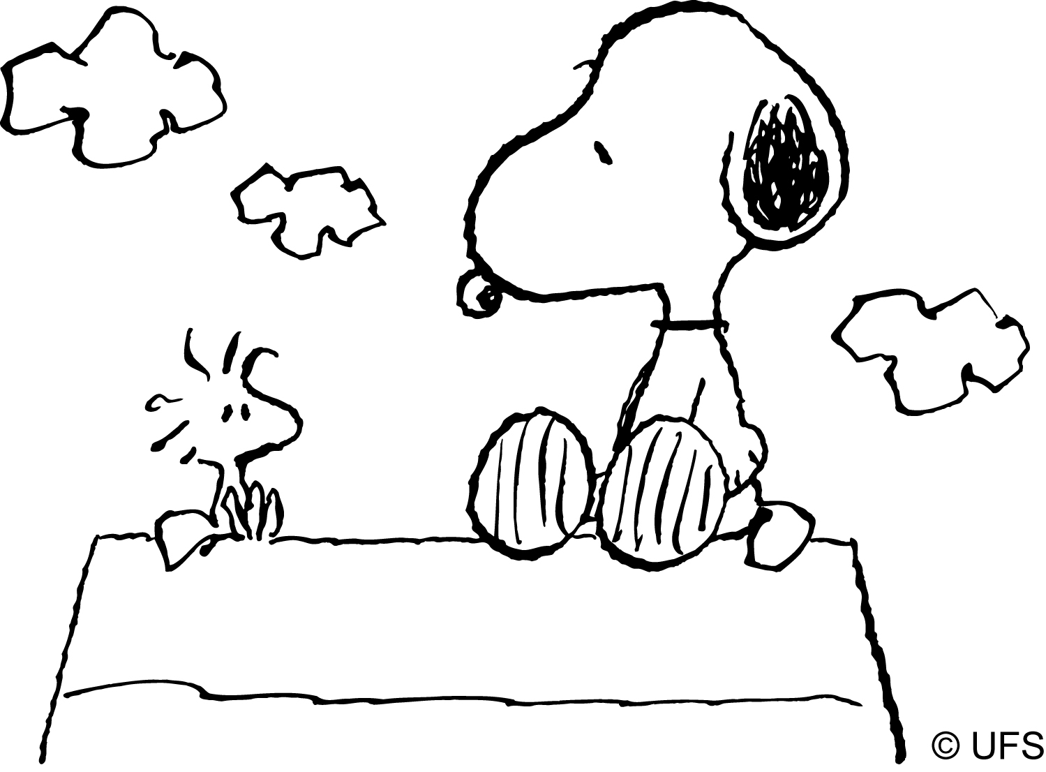 Snoopy cartoons â free printable coloring pages